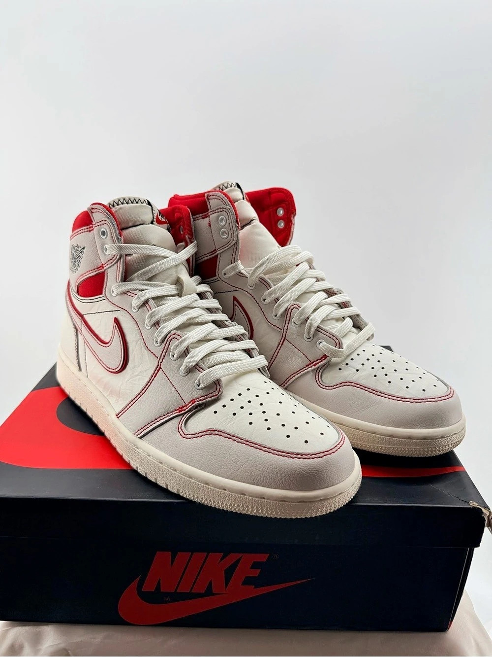 Jordan 1 Retro High Phantom Gym Red size 12M